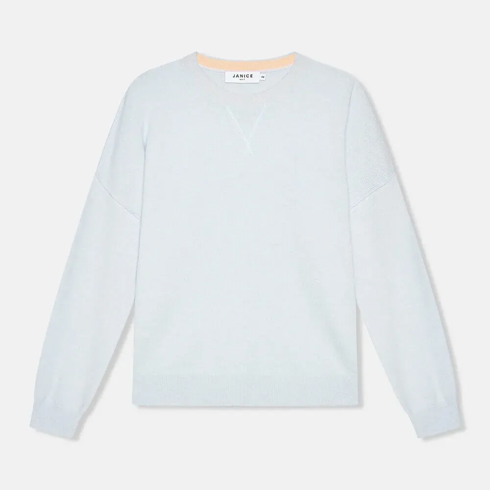 Cashmere Dames Trui Sweater Lewis Licht Blauw