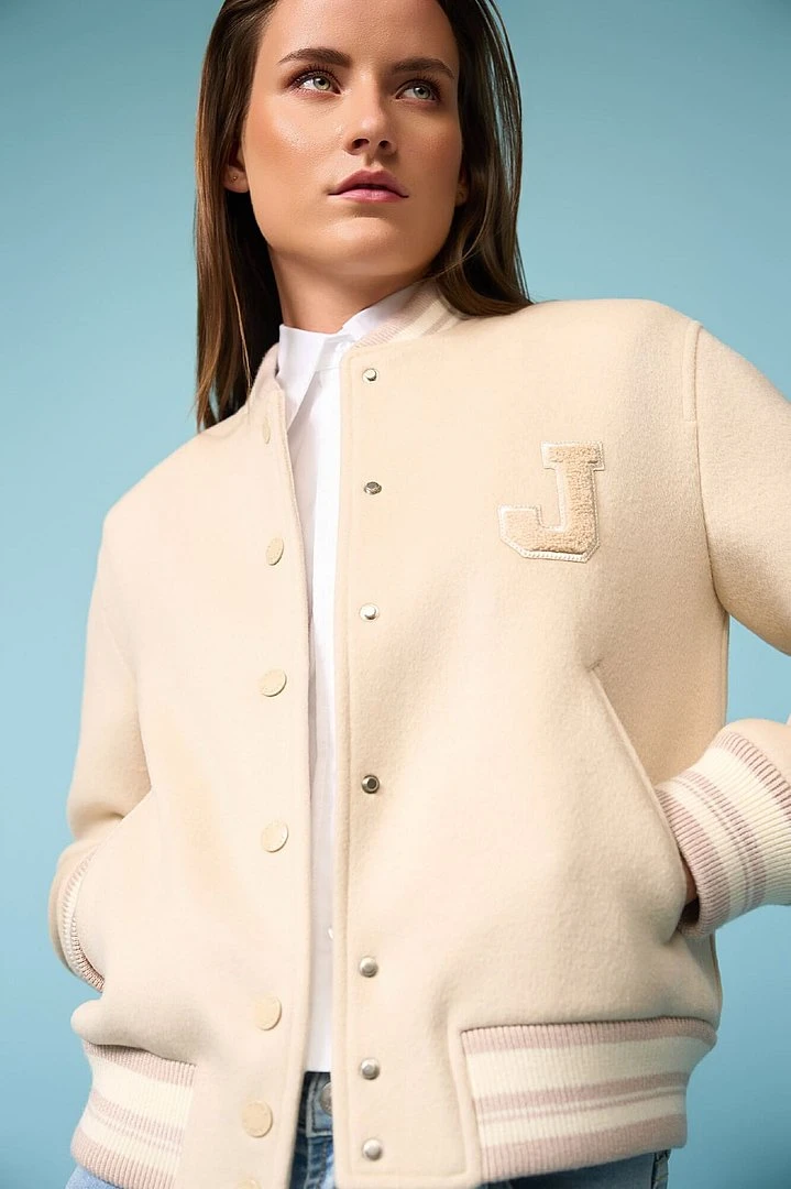Cashmere Bomberjack Dames Double Face Beige Collin Beige