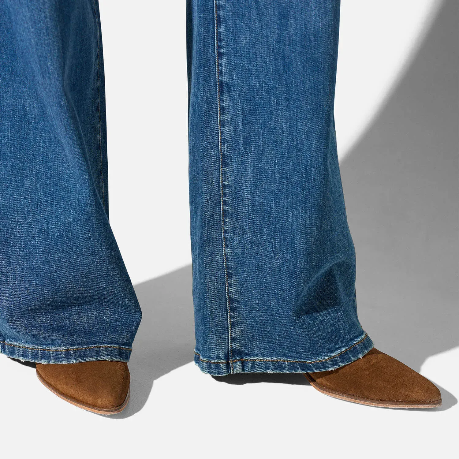 Enkellaars Western Dames Suede Colt Cognac