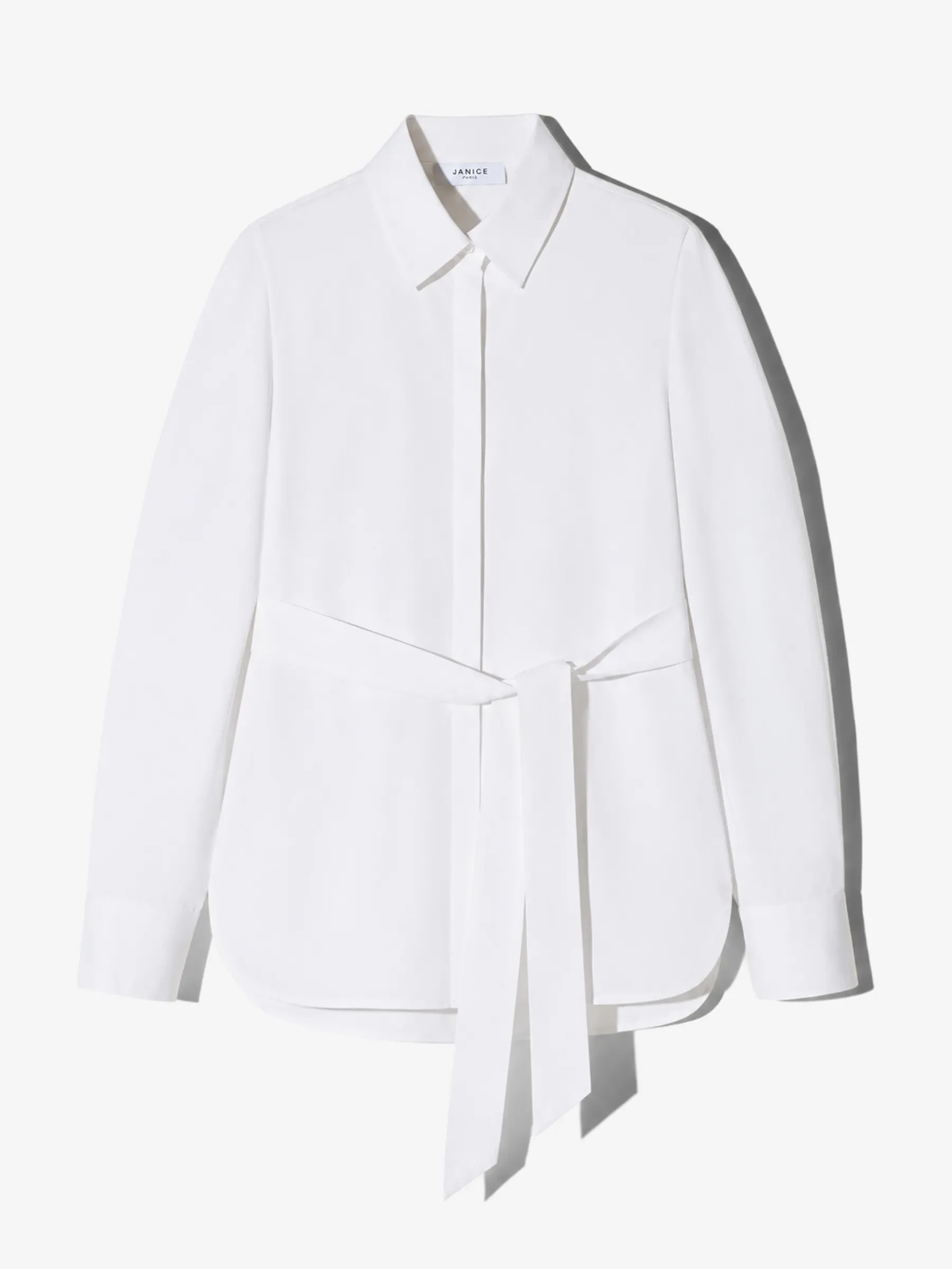 Witte Katoenen Blouse Dames Pof Mouw Glyn